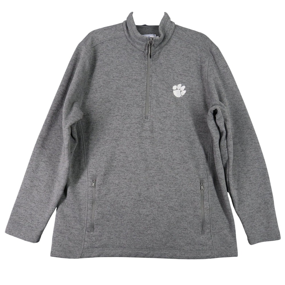 Clemson University Southern Tide Quarter Zip Pullover Men XL Tigers Fleece Lined